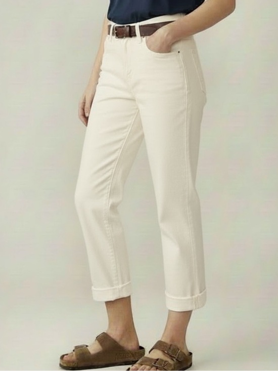 Frye Denim - Frye High Rise Ivory Cropped Cuffed Jeans Size 14/32 NWT